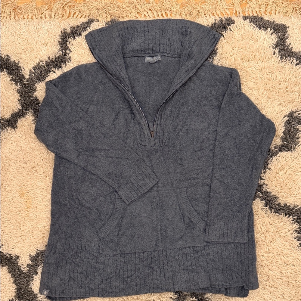 Barefoot Dreams Cozychic Lite Sweater In Charcoal